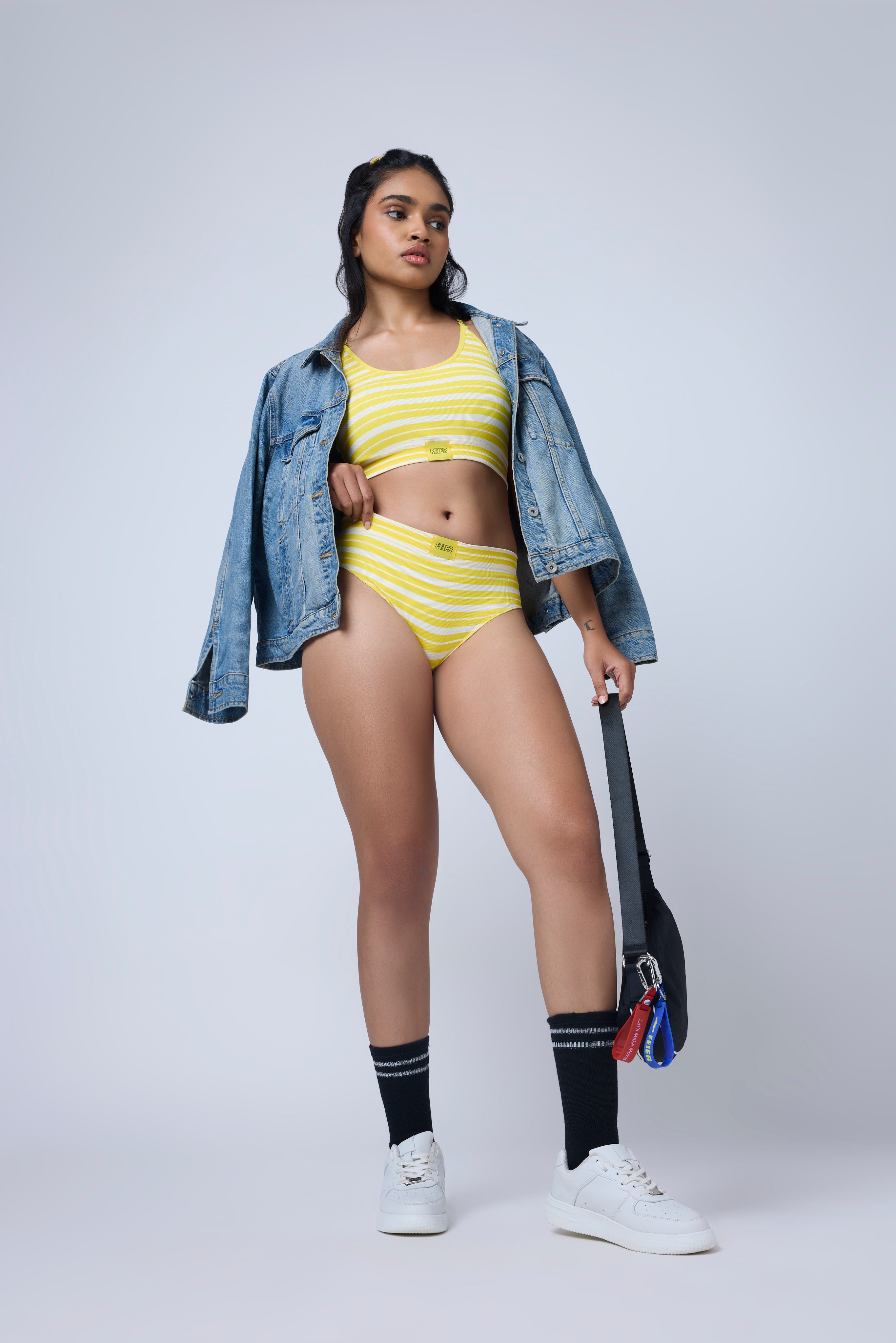 Ribbed Stripe Cheeky